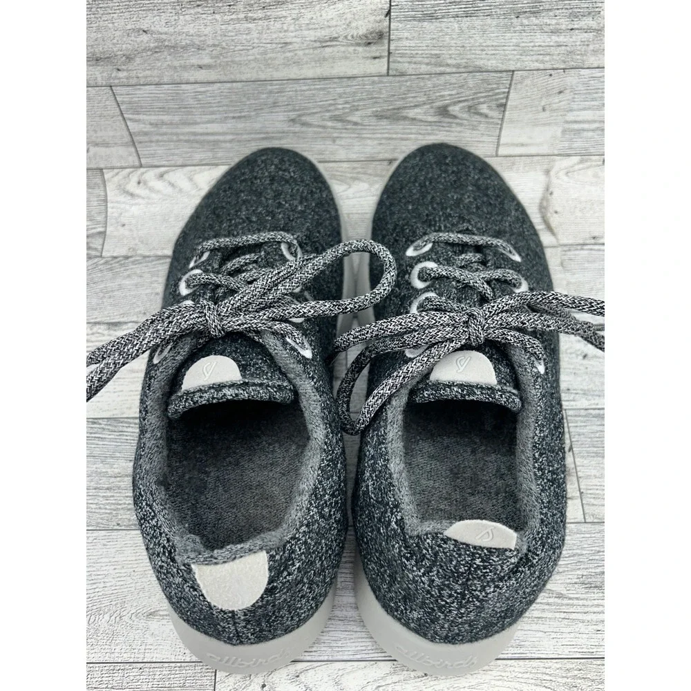 Allbirds Wool Runners Women Sz 8 Charcoal Grey Marl Merino Wool Sneakers PO 0162